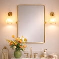 thumbnail image 3 of TEHOME Farmhouse Pivot Rectangle Bathroom Mirror Brushed Nickel Metal Framed Tilting Beveled Vanity Mirrors for Wall, Overall 27.91x 30 inches (Mirrror 24 x 30 inches), 3 of 9