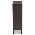 thumbnail image 4 of Bowery Hill Mid Century 2 Doors 25 Pairs Shoe Cabinet in Two-Tone Dark Brown and Grey Finish, 4 of 10