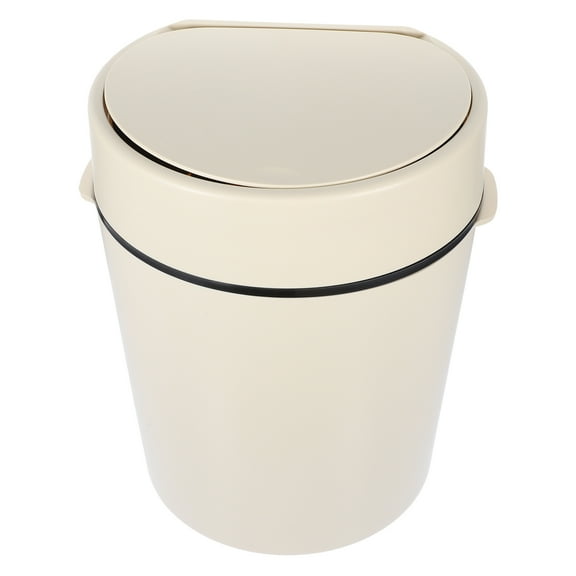 COSMOBETTY Trash Can Beige for Kitchen and Bathroom 1Pcs 12X10.5in