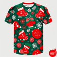 thumbnail image 4 of Camiseta con estampado de Feliz Navidad en 3D para hombre, camisetas informales de manga corta, camisetas gráficas de Navidad Unisex, ropa para hombre, Tops, nueva moda, 4 of 5