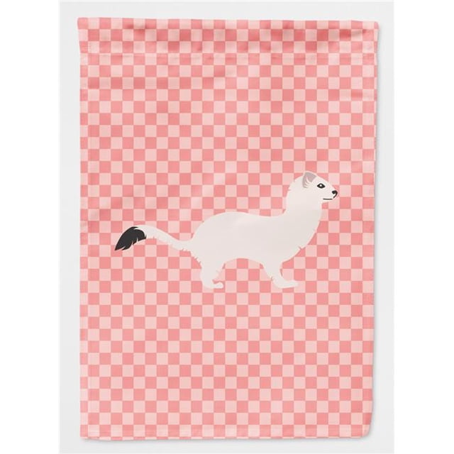 Carolines Treasures BB7872GF Stoat Short-Tailed Weasel Drapeau de Jardin à Carreaux Roses