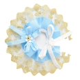 thumbnail image 2 of Accesorio de cuello azul lavable para perros y gatos, talla S (22,5 cm/8,9 pulgadas) Bufanda ajustable con ribete de encaje para mascotas, 2 of 8