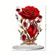 thumbnail image 3 of Bohemian Acrylic Heart Rose Stand 2D Flat Love Tree Sculpture Boho Home Decor Clear Acrylic Tabletop Sign Romantic Desk Ornament Centerpiece, 3 of 7