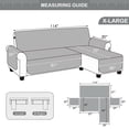 thumbnail image 2 of CHUANK Housse de Canapé Imperméable en Forme de L, Housses de Canapé, Housse de Chaise Longue Réversible, Protecteur de Meubles pour Animaux, Enfants, Chien, Chat, Kaki P, 2 of 7
