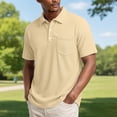 thumbnail image 6 of LIBRCLO Mens Polo Shirt with Pocket Short Sleeve Collar Casual Work Golf Shirts, 6 of 8