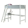 thumbnail image 3 of Hillsdale Furniture Caspian Wood Study Twin Loft Bed with Desk, White, 3 of 8