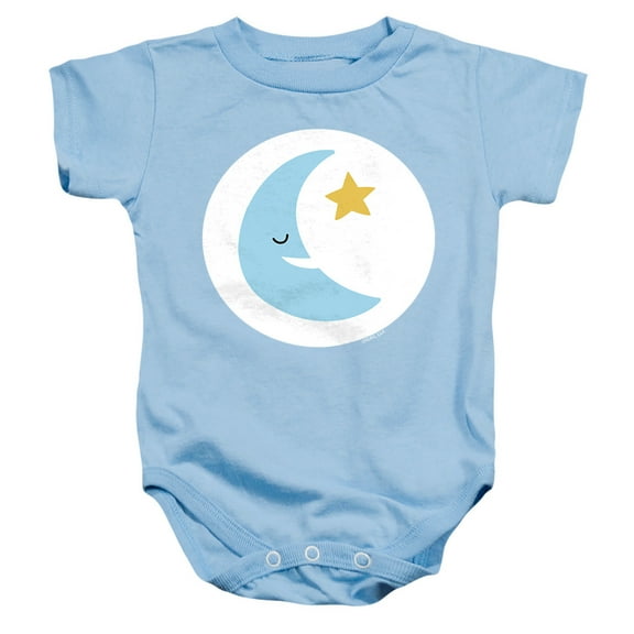 Care Bears: Unlock the Magic Bedtime Bear Belly Unisex Infant Snap Suit for Baby, Light Blue, Medium