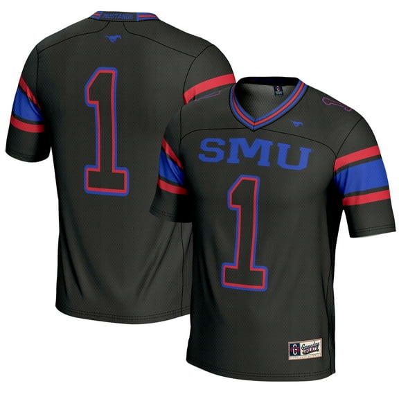 Youth GameDay Greats #1 Black SMU Mustangs Endzone Football Jersey