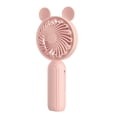 thumbnail image 1 of DOLITY Mini Hand Held Fan Personal Desk Table Fan with Base for Traveling Outdoor Multifunctional Adjustable 3 Speeds Small Personal Fan Table Fan pink with cat ear, 1 of 9