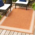 thumbnail image 5 of JONATHAN Y SANTA MONICA 3 x 5 Area Rug, Lucia Diamond Border - Orange/Cream, SMB207E-3, 5 of 8