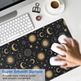thumbnail image 4 of Long Mouse Pads for Desk,Black Gold Sun Moon Star Pattern Desk Mats on Top Of Desks, Desk Mouse Pad Extra Large with 3mm Non-Slip Base and Stitched Edge for Gaming,Office,Work,Home 35.4"x15.7", 4 of 6