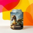 thumbnail image 3 of Dragon Laying On Top Of Books Reading Drink Beer Soda Insulated Sleeve Holder Can Cooler Hugger, 3 of 7