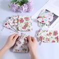 thumbnail image 3 of 16Pcs 4 Styles Jewelry Burlap Bags 5.5" x 3.9" Polyester Drawstring Gift Bags with Printed Flower Rabbit Bird for Jewelry Wedding Favors Present and DIY Craft, 3 of 7