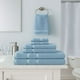 thumbnail image 2 of Juego de 6 Toallas de Microfibra Suaves y Absorbentes Azul pastel Cuerpo, Manos y Facial | Kyuden Home KYUDEN HOME Vague, 2 of 4