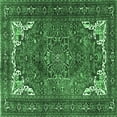 thumbnail image 1 of Ahgly Company Indoor Square Persian Emerald Green Traditional Area Rugs, 3' Square, 1 of 4