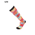 thumbnail image 5 of Aoanydony Compression Socks Women Men Running Knee High Elastic Calf Protector Adults Outdoor Puzzles Stripe Flower Print Hosiery Puzzles/S/M, 5 of 6