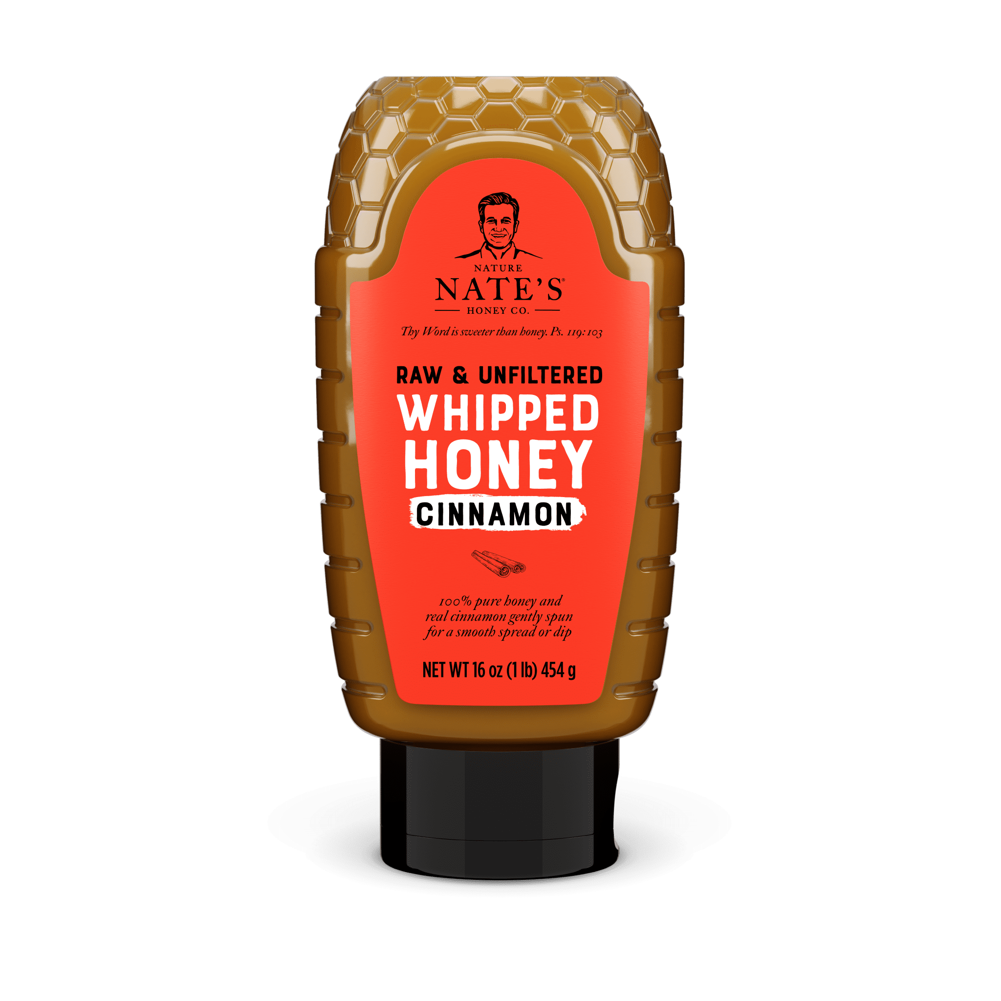 Nature Nate's Raw and Unfiltered Cinnamon Whipped Honey, 16 oz
