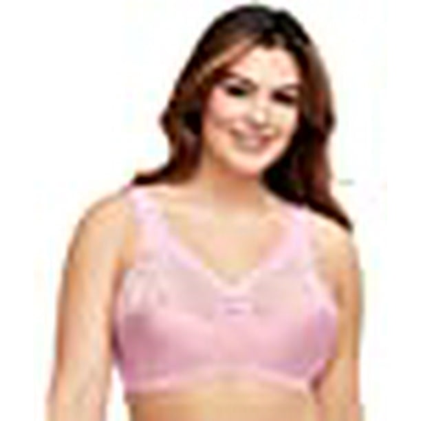 Glamorise Womens MagicLift Original Support Wirefree #1000 Full Coverage Bra,  Centennial Pink, 40D US 