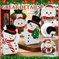 thumbnail image 3 of Winter Snowman Indoor Decor 3-Piece Set Cute Wooden Block Snowmen for Holiday Tabletop Decoration, 3 of 7