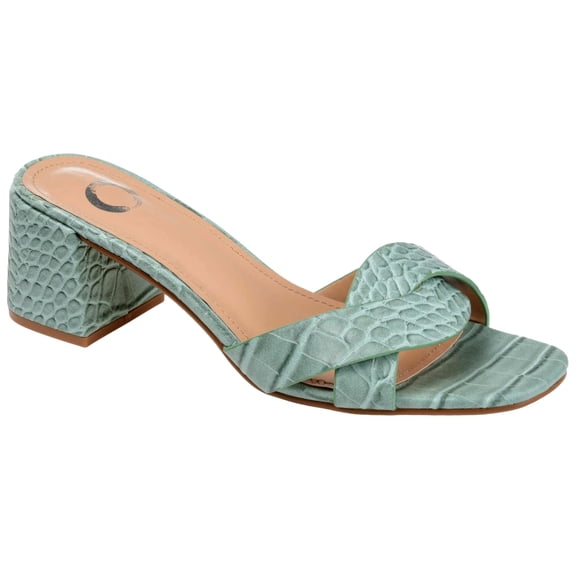 Journee Perette Slide Green PERETTE-GRN Women's Size 5.5