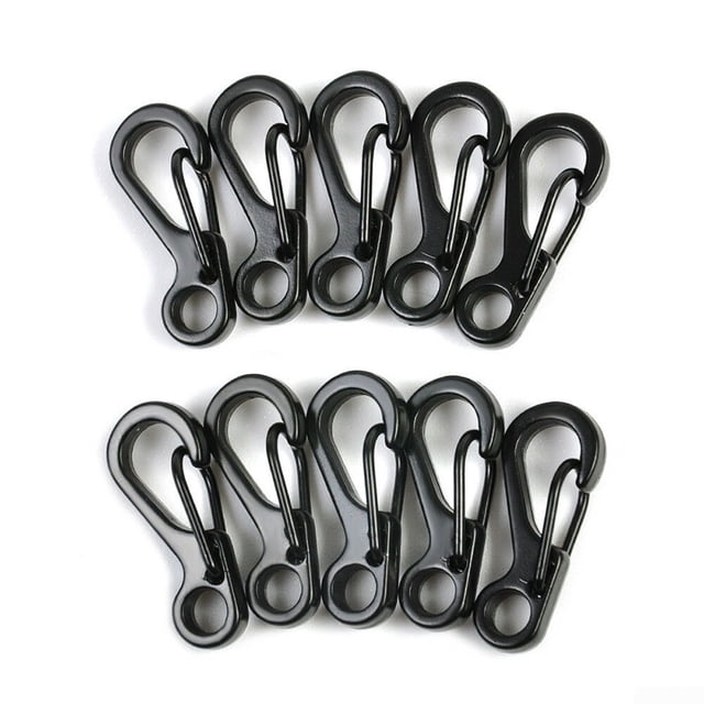 10 Pcs/ensemble Mousqueton Mini Boucle de Clé en Acier Inoxydable Clip à Ressort