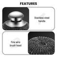 thumbnail image 4 of Clearance Sales At Walmart! Steel Wool Scrubber with Handle, Stainless Steel Wool Scrubber Detachable Metal Steel Scrubber Wool Pads for Cleaning Dishes, Iron Pots, Stoves, Wash Sink, 4 of 7