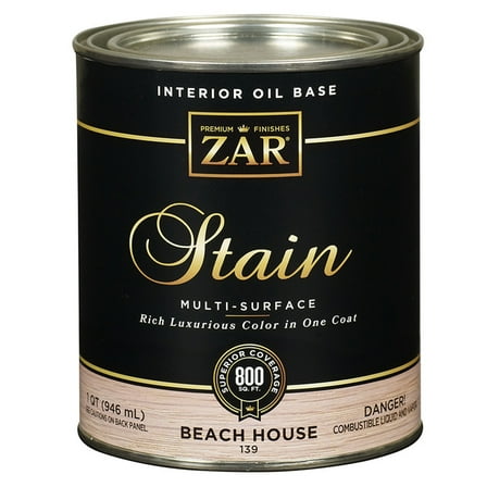 4-Pack of 1 qt UGL 13912 Beach House Zar Interior Oil-Based Wood Stain