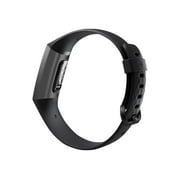 Fitbit Charge 3 - Graphite - activity tracker with sport band - black - monochrome - Bluetooth - 1.06 oz