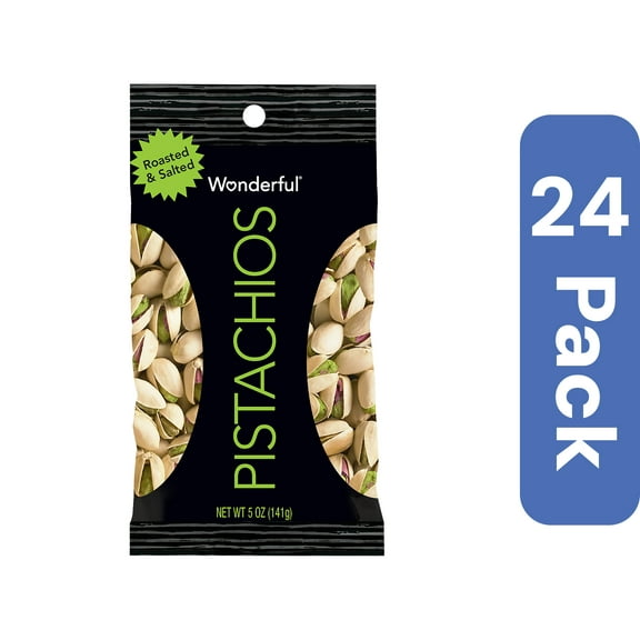 Wonderful Pistachios Roasted & Salted 5 oz (Pack of 24)
