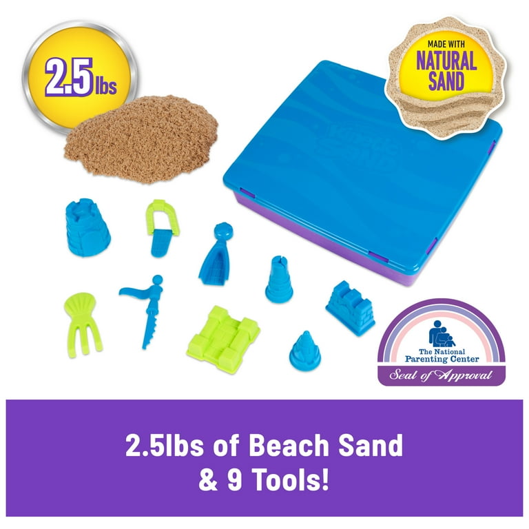 Kinetic Sand Construction Play Kit: Deluxe Beach Castle Set with
