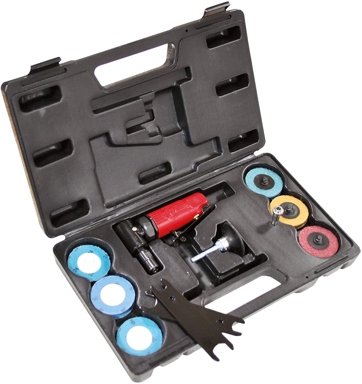 Chicago Pneumatic CP875 Mini Angle Die Grinder Kit, Kit Contains Popular Accessories by Visit The Chicago Pneumatic Store, Size: One Size