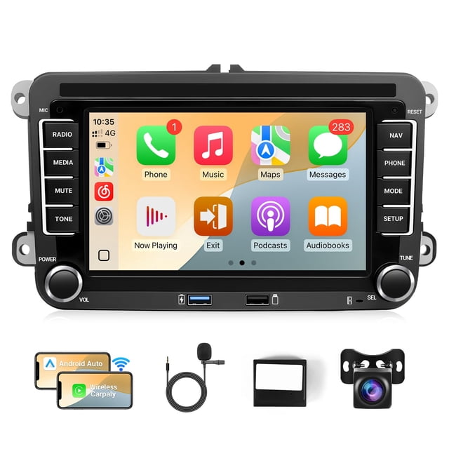 Radio estéreo para coche Leadfan Android 12 VW Volkswagen Jetta Passat Tiguan con pantalla de 7 pulg