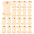 thumbnail image 1 of 100Pcs Cylindrical Beige Wood Spools For Cross Stitching Yarn Bobbin Knitting Thread Storage, 1 of 9