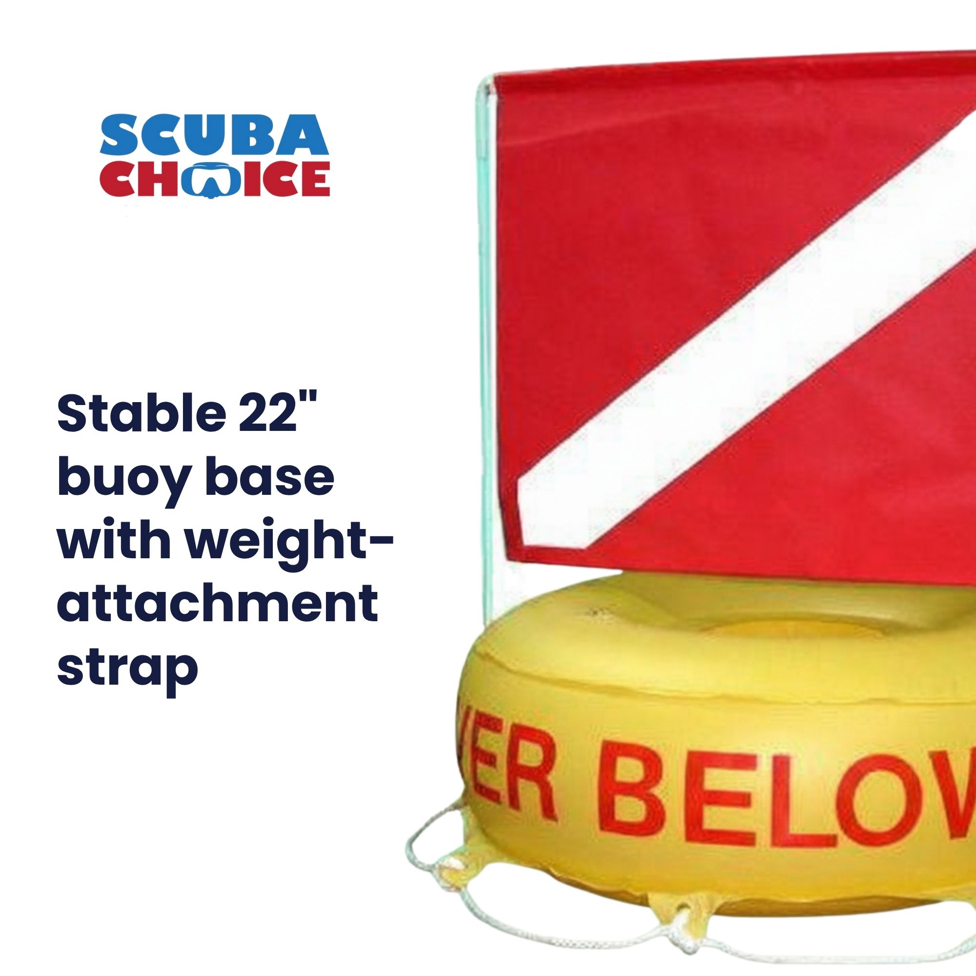 Scuba Diving Deluxe Diver Below Inflatable Float & Flag Bouy