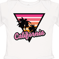 thumbnail image 4 of Inktastic California with Triangle and Palm Trees Boys or Girls Long Sleeve Baby Bodysuit, 4 of 5
