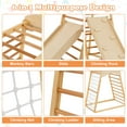 thumbnail image 5 of Costway 6-in-1 Wood Jungle Gym Montessori Climbing Play Set with Double-sided Ramp Natural, 5 of 9