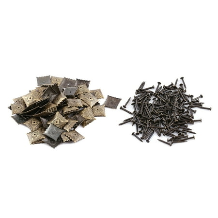 

100pc Vintage Upholster Nails Bronze Metal Tag Furniture Sofa Shoe Door Decorative Tack Stud