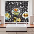 thumbnail image 2 of Ambesonne Tea Kitchen Curtains, Breakfast Chalkboard Cartoon, 55"x39", Multicolor, 2 of 3