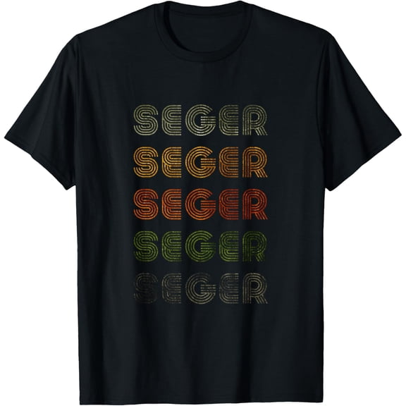 Love Heart Seger Tee Grunge Vintage Style Black Seger T-Shirt