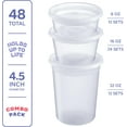 thumbnail image 2 of [48 Sets - Combo] Deli Containers With Airtight Lids - 8 oz, 16 oz, 32 oz. - Food Storage/Soup Containers (Formerly Comfy Package), 2 of 6