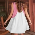 thumbnail image 5 of gbyLJF Women's V Neck Sleeveless Mini Dress Loose Summer Pleated Swing Flowy Sundress 2024 Beach Vacation Tank Dresses Cute Babydoll Dresses Clothes Pink #A02 L, 5 of 7