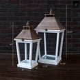 thumbnail image 3 of Avenlee White Wood Lanterns (Set of 2), 3 of 4