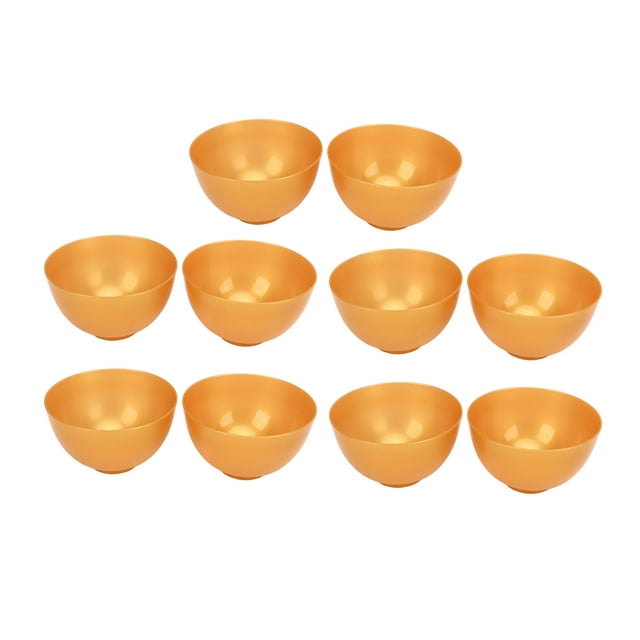 Cuenco para mascarillas Ticfox cuenco para mezclar mascarillas faciales ligero y reutilizable de plástico dorado 10 Uds.