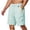 Mint Green, variant on Xzbqbs Men's Polyester Cargo Shorts Drawstring Breathable Outdoor Summer Bottoms Solid Color Lightweight Athletic Utility Trousers with Pockets