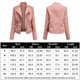 thumbnail image 3 of Veste de motard pour femme, Style Vintage, veste en cuir PU, col rabattu, tenue quotidienne, 3 of 9