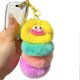 thumbnail image 4 of Cute Fuzzy Caterpillar Bag Charm Keychain Plush Toy for Kids Unisex Soft Fluffy, 4 of 5
