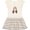 Natural with Stripes, variant on Inktastic Basset Hound with Floppy Ears Girls Toddler Dress