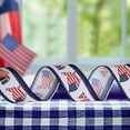 thumbnail image 5 of Summercome Red White and Blue Ribbon Patriotic Ribbons Burlap Stars Wired Ribbons 2.5 Inch 4th of July Ribbon Decor for Independence Day Memorial Day Wreaths, DIY Crafts 13 Ft, 5 of 7