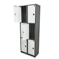 thumbnail image 3 of FixtureDisplays® 24"W × 66"H × 12"D 6 Slots Secure RFID Lock Digital Locker Metal Cabinet 10238, 3 of 9