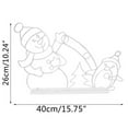 thumbnail image 3 of Animated Snowball Light String Frame with Santa Sign - Outdoor Christmas Decor for Garden, Party, and Holiday Snow Glowing Display, 3 of 5
